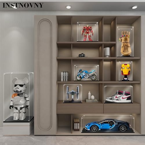 Instnovny Acrylic Display Case for Collectibles Black 79x79x98 Inch