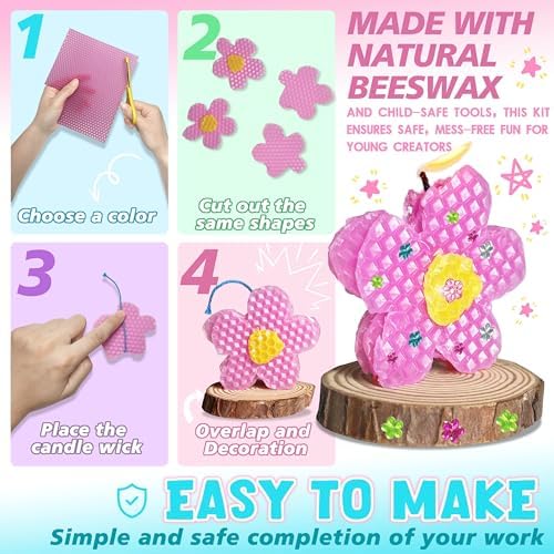 Beeswax Candle Making Kit for Kids DIY Art Craft Supplies