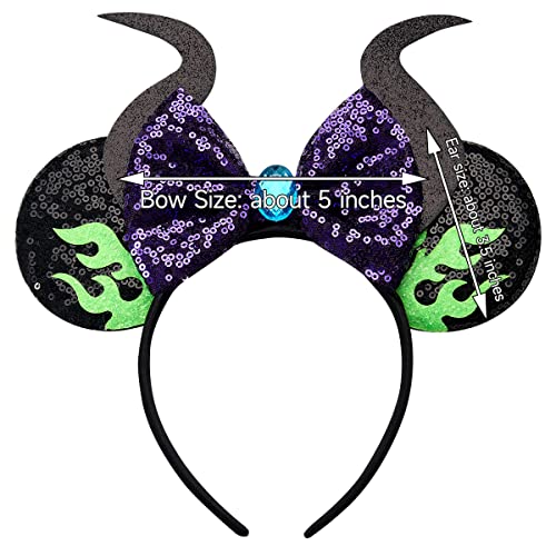 RAZKO Flaming Mouse Ears Headband for Women Girls