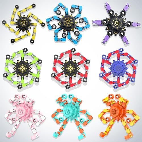Transformable Fidget Spinners - 9PC Set for Kids and Adults