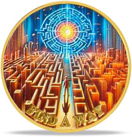 Maze of Light Challenge Coin for Resilience and Growth