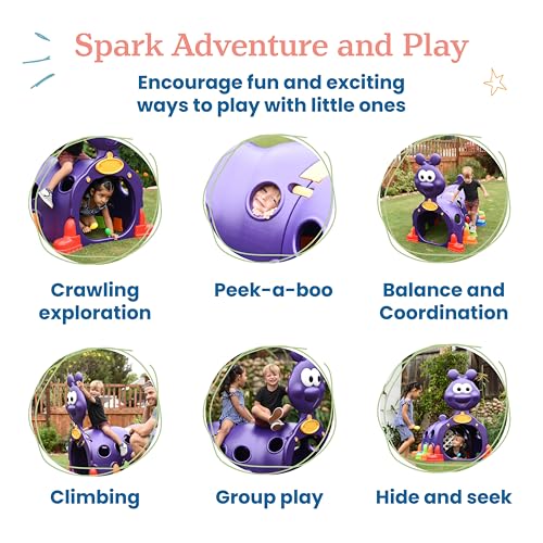 ECR4Kids ELR-12511 Peek-A-Boo Caterpillar Climber for Kids Purple