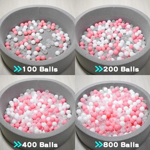 STARBOLO 100pcs Crush Proof Ball Pit Balls Pink