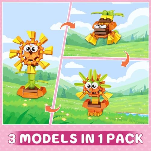36 Packs Flower Building Blocks for Kids Classroom and Party Favors