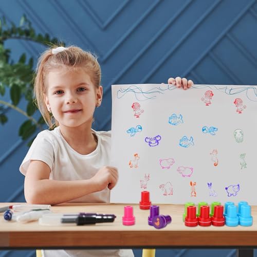 Animal Stamps for Kids 26Pcs Self Inking Stamps Party Favors