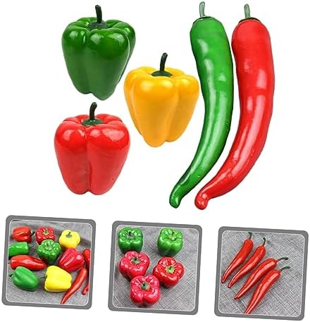 Ciieeo Realistic Fake Pepper Play Food Set