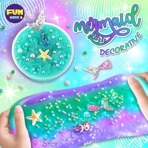 Summer Mermaid Slime Kit for Kids 8-12 DIY Toy