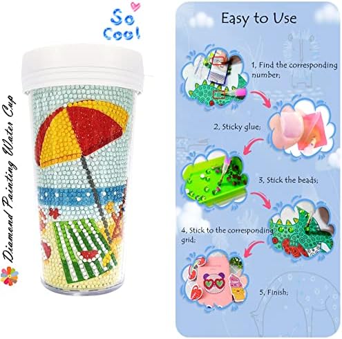 Eimilaly Diamond Painting Water Bottle for Kids
