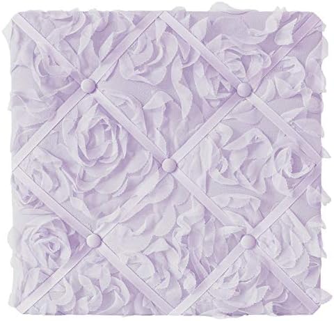 Purple Floral Rose Fabric Memory Memo Photo Bulletin Board