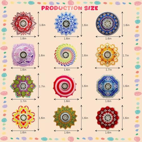 30Pcs Mini Fidget Spinners Bulk Set for Classroom and Party Favors