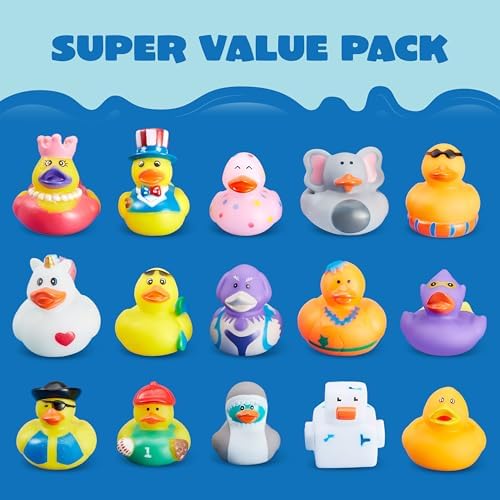 JOYIN 30pcs Mini Rubber Ducks Party Favors Set