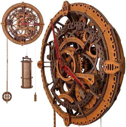 WOODENCITY 3D Puzzle Clock Kit for Adults