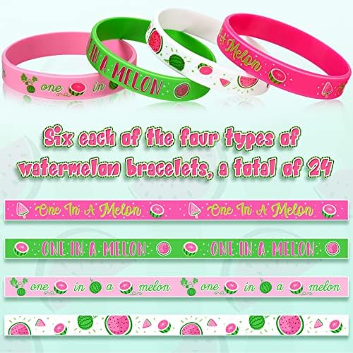 Capoda 24 Pcs Watermelon Themed Birthday Bracelets