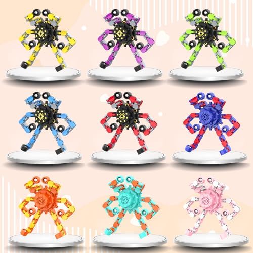 Transformable Fidget Spinners - 9PC Set for Kids and Adults