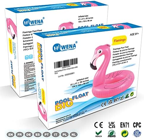HIWENA Flamingo Pool Float Tube for Adults and Kids