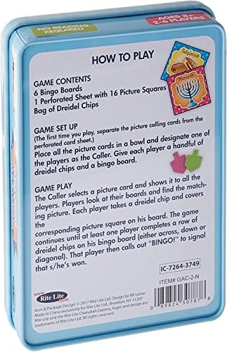 Chanukah Bingo Game by Rite Lite - 6 Boards 2-6 Players