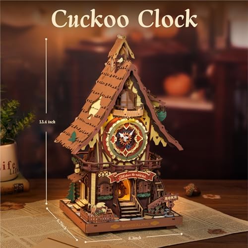 ROKR 3D Wooden Cuckoo Clock Puzzle Kit