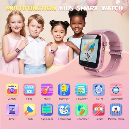 Kids Girls Watch with Camera and 26 Puzzle Games