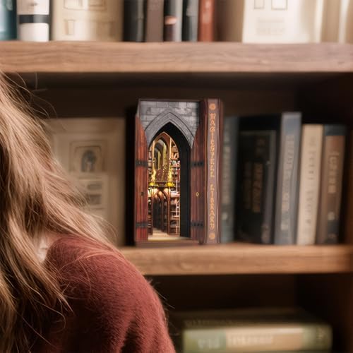 DIY Book Nook Kit with Flame Illusion and Magic Spell