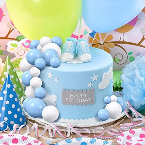 Jetec 66 Pcs Mini Balloon Sticks Cake Decorations