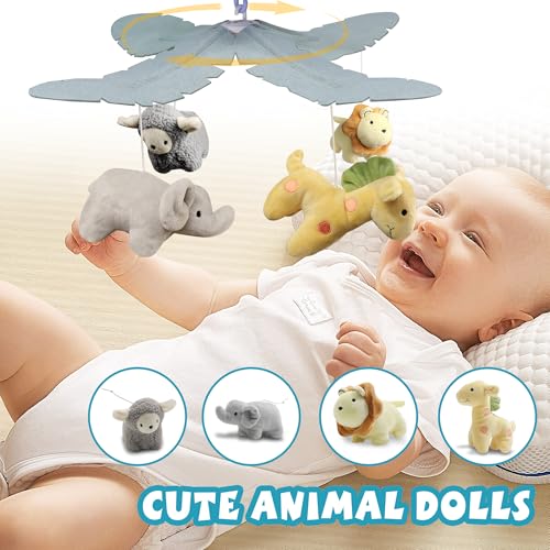 Sumwe Baby Crib Mobile with Music and Lights Blue