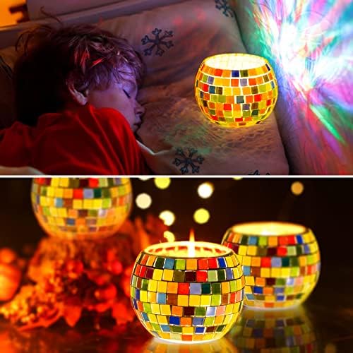 ONE TO FOUR Mosaic Candle Holder DIY Kit for Kids and Adults