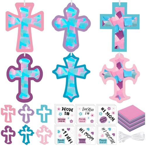 Tinlade 24 Piece Religious Cross Crafts DIY Kit