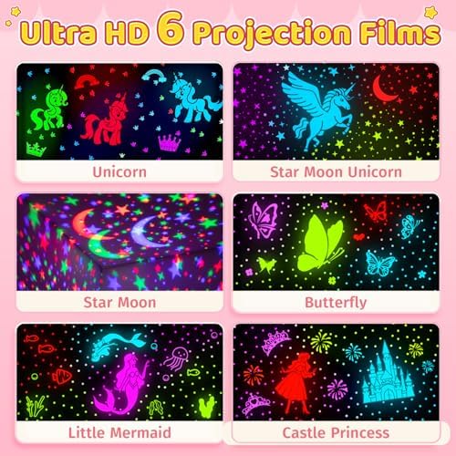 One Fire Cute Unicorn Night Light Projector