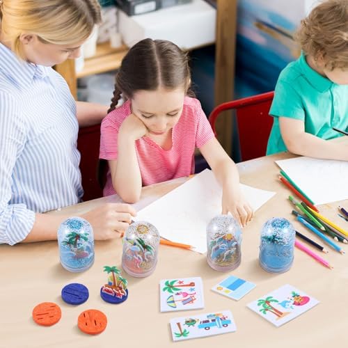 12 Set Summer Snow Globe Craft Kit for Kids