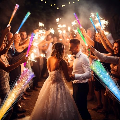 74 PCS LED Glow Fiber Optic Wands for Parties
