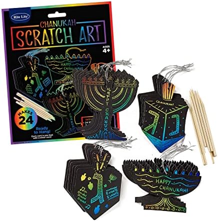 Rite Lite Chanukah Scratch Art Kit with 24 Cards