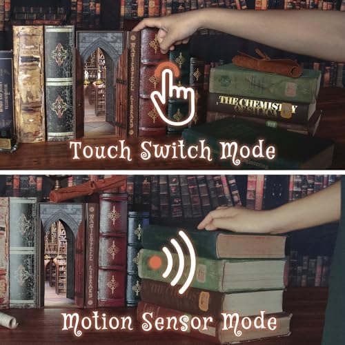 DIY Book Nook Kit with Flame Illusion and Magic Spell