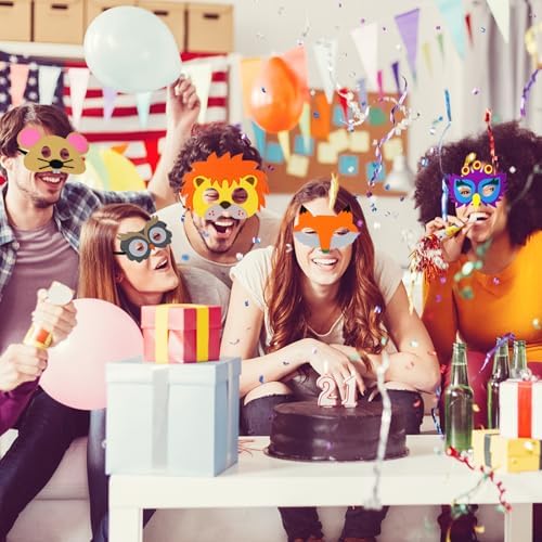 Jtnohx Felt Animal Masks 10 Pack for Kids