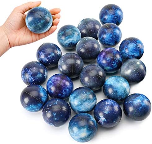 LovesTown 20PCS Galaxy Squeeze Stress Balls for Party School Carnival Rewards