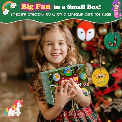 Wood Painting Art Kit for Kids - Glow in The Dark Craft Set