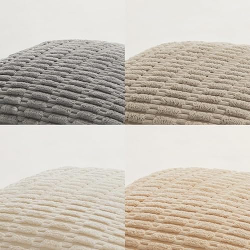Soft Plush Striped Corduroy Throw Pillow Covers