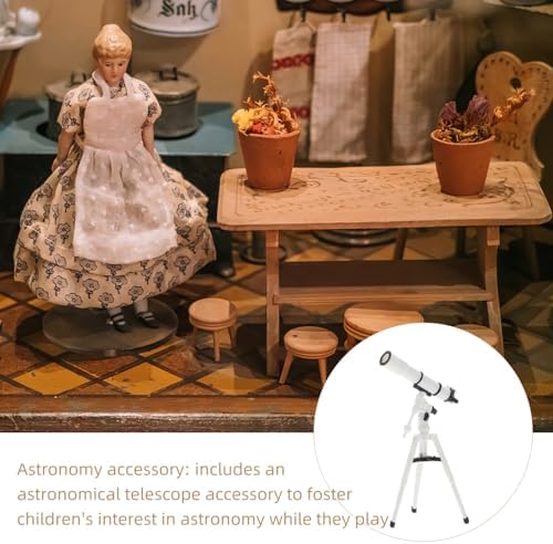 BESTonZON 112 Scale Dollhouse Telescope Ornament