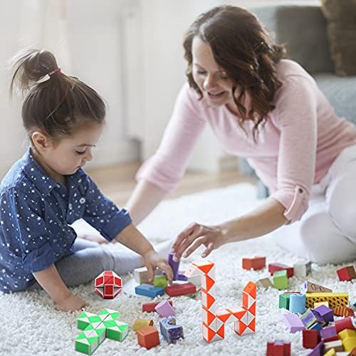 24 Pack Magic Speed Cubes Snake Puzzle Toy