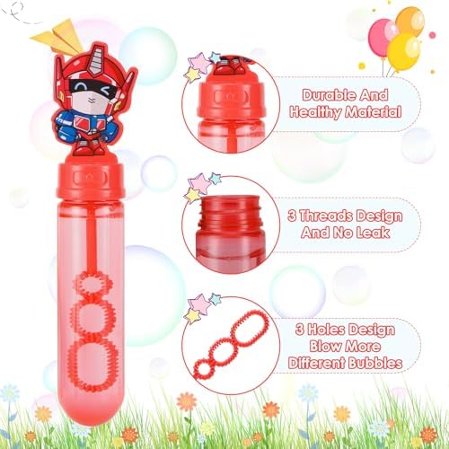 Robot Bubble Wand Party Favor Set 24 Pieces