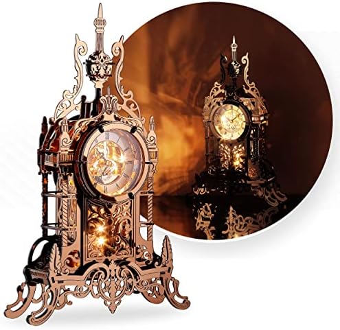 FUNPOLA 3D Puzzle LED Clock Desktop Decor