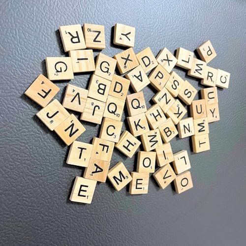 YJ Premiums 100 Piece Wooden Magnetic Letters