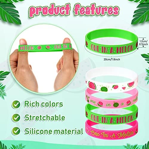 Capoda 24 Pcs Watermelon Themed Birthday Bracelets