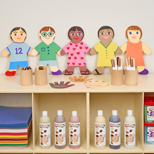 Colorations Multicultural People Shapes Set of 24