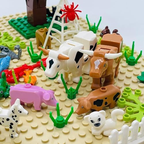 39 PCS Farm Zoo Animal Figures Building Blocks Set for Kids