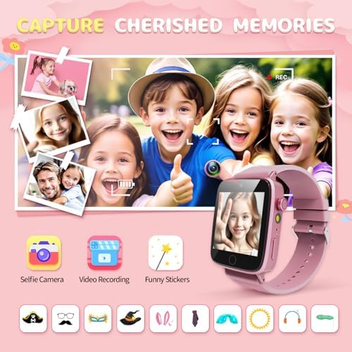 Kids Girls Watch with Camera and 26 Puzzle Games