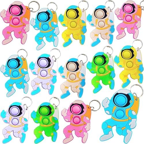 24 Packs Bulk Spaceman Mini Pop Fidget Toys