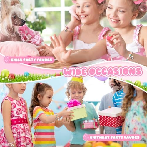 Ecally 12 Pcs Tea Party Favors Bracelet Set