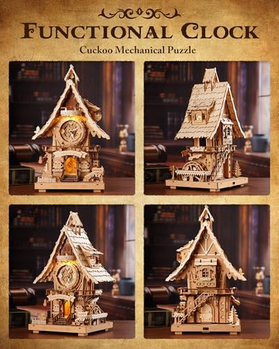 ROKR 3D Wooden Puzzle Clock for Adults