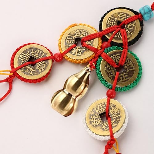 Sonjade Lucky Coin Brass Gourd Decor