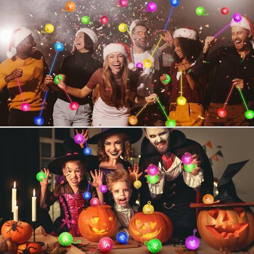 24PCS Light Up Bouncy Balls with LED Flashing